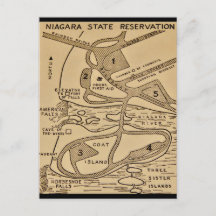 Niagara Falls Map Postcard