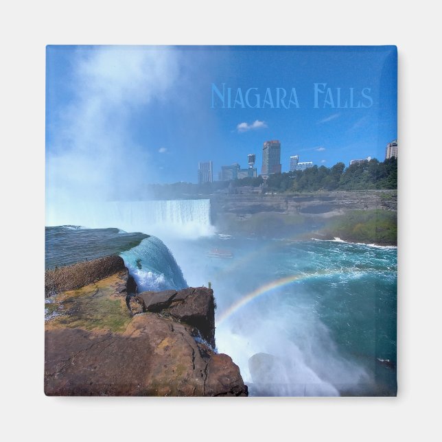 Niagara Falls mit Regenbogen Magnet (Framsidan)