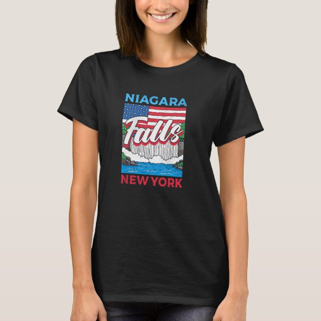 Niagara Falls New York Design Niagara Falls T Shirt (Framsida)