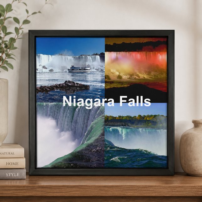 Niagara Falls New York Foto vyer Kakelplatta (Niagara Falls New York Photo Views Ceramic Tile)