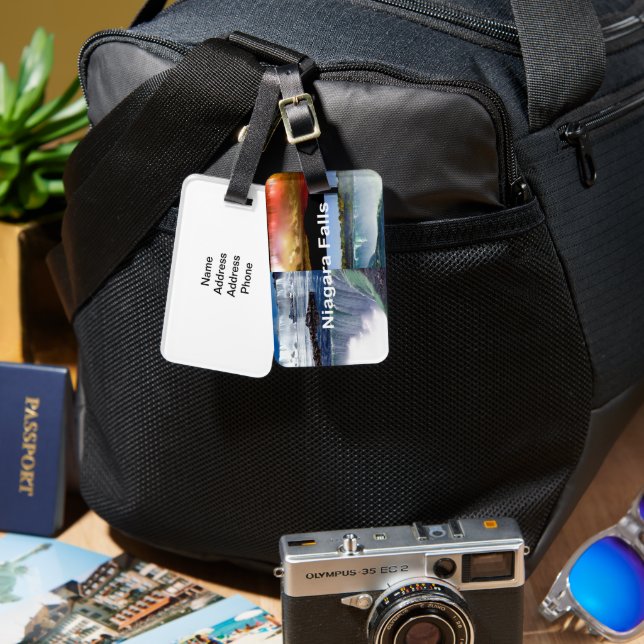 Niagara Falls New York Photo Views Bagagebricka (Fram & Baksida)