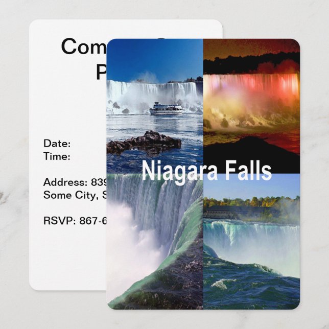 Niagara Falls New York Photo Views Inbjudningar (Fram/baksida)