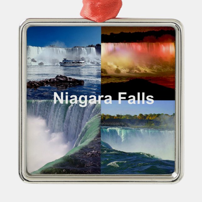 Niagara Falls New York Photo Views Julgransprydnad Metall (Framsidan)