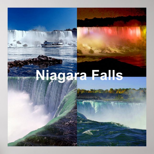 Niagara Falls New York Photo Views Poster (Framsidan)