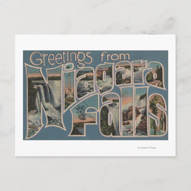Niagara Falls, New York - Stora Brev Scenes 4 Vykort (Framsida)