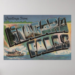 Niagara Falls New York - stora brevplatser 5 Poster