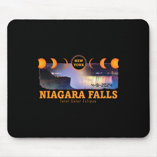 Niagara Falls New York Total Solar Eclipse Souveni Musmatta (Framsidan)