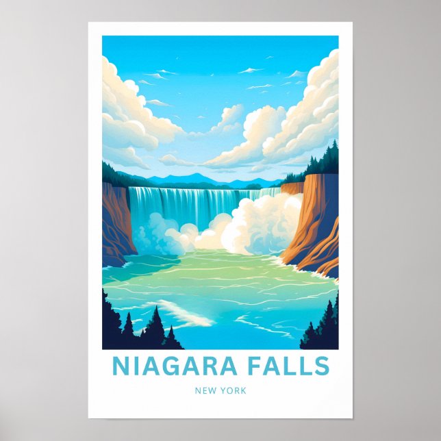 Niagara Falls New York Travel Poster (Framsidan)