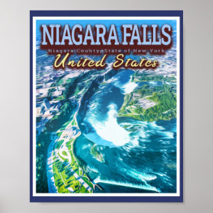 NIAGARA FALLS - NIAGARA NEW YORK FÖRENADE STATER POSTER