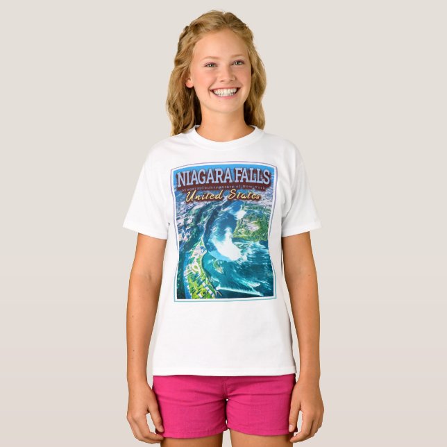 NIAGARA FALLS - NIAGARA NEW YORK FÖRENADE STATER T SHIRT (Hel framsida)