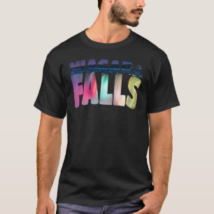 Niagara Falls Night Canada Usa Typography Souveni T Shirt