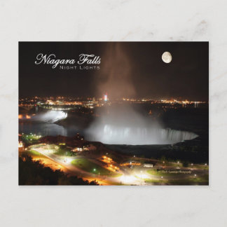 Niagara Falls Night Ljus Vykort