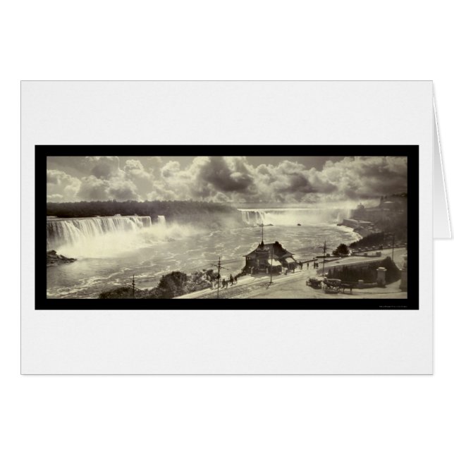 Niagara Falls NY-foto 1909 Hälsningskort (Framsidan Horizontal)