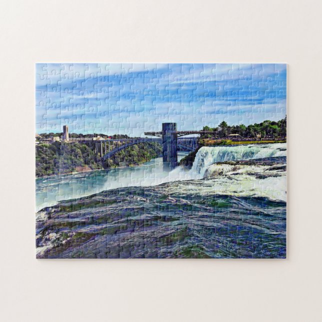 Niagara Falls NY: Prospect Point Observation Torn Pussel (Horisontell)