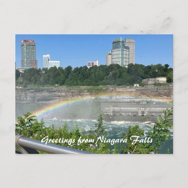 Niagara Falls NY Regnbåge Vykort (Framsida)