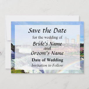 Niagara Falls NY - Under the Rainbow Save the Date Spara Datumet