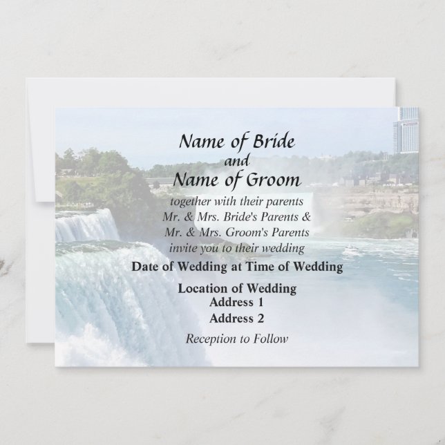 Niagara Falls NY - View from American Side Inbjudningar (Framsida)