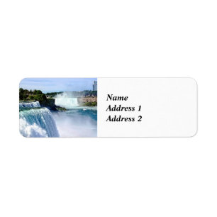 Niagara Falls NY - View from American Side Returadress Etikett