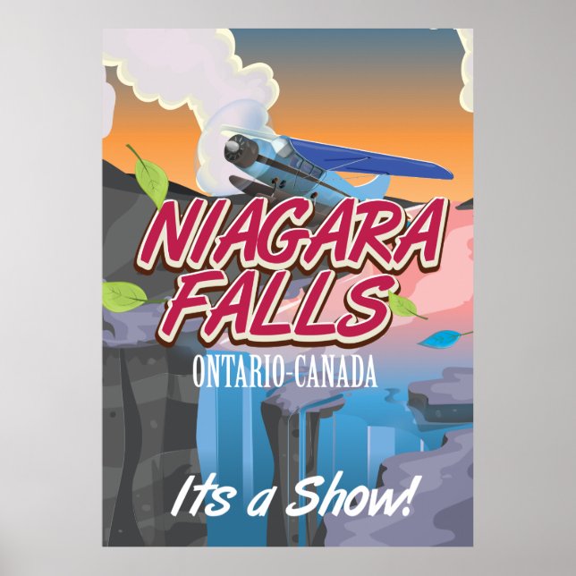 Niagara Falls Ontario Kanada reseskylt Poster (Framsidan)