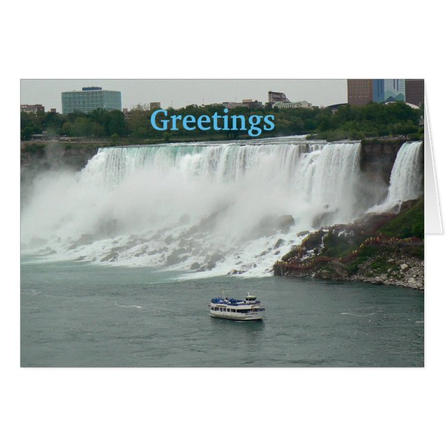 Niagara Falls på den kanadensiska sidan OBS Kort (Framsidan Horizontal)