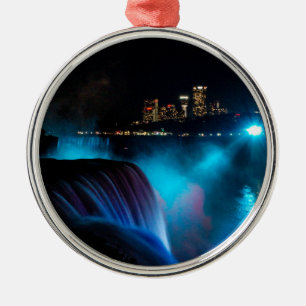 Niagara Falls på natten Julgransprydnad Metall
