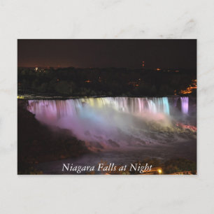 Niagara Falls på natten Vykort