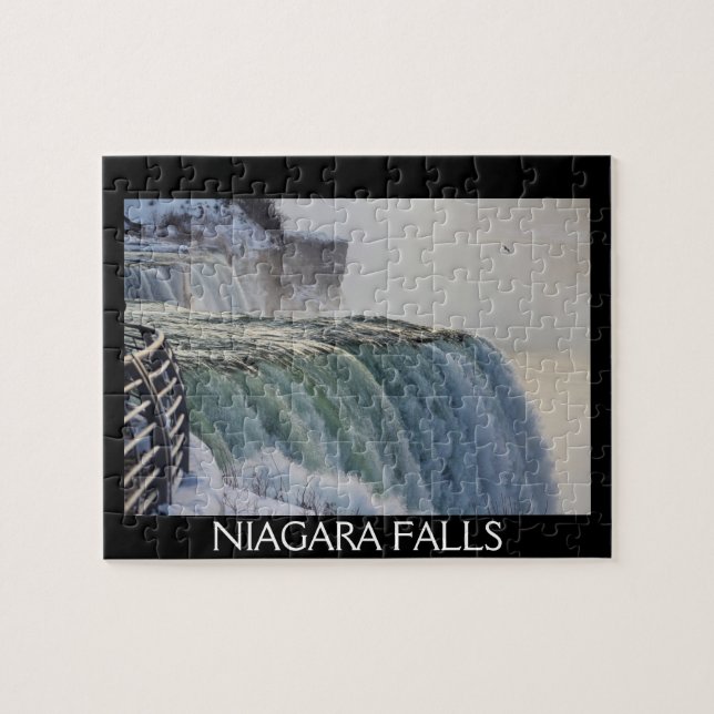 Niagara Falls på vintern Pussel (Horisontell)
