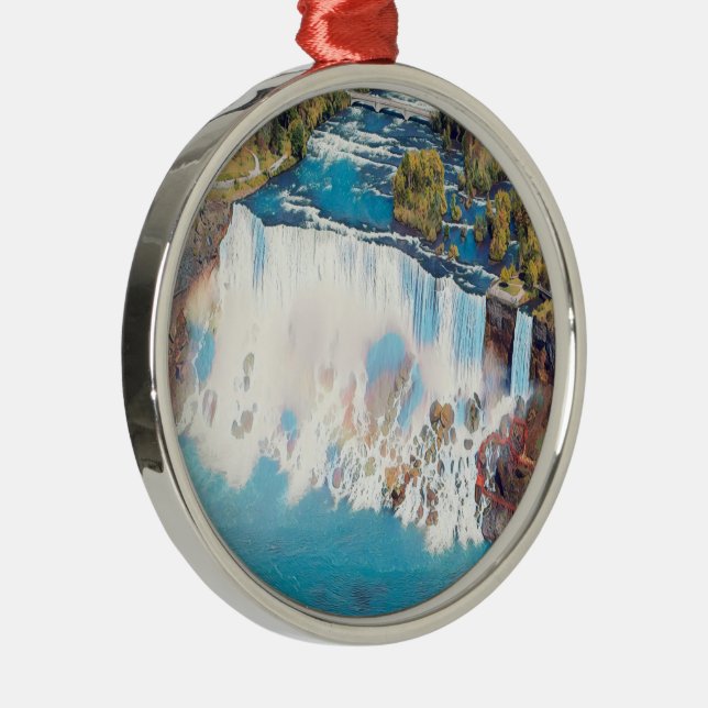 NIAGARA FALLS - Panorama Julgransprydnad Metall (Höger)