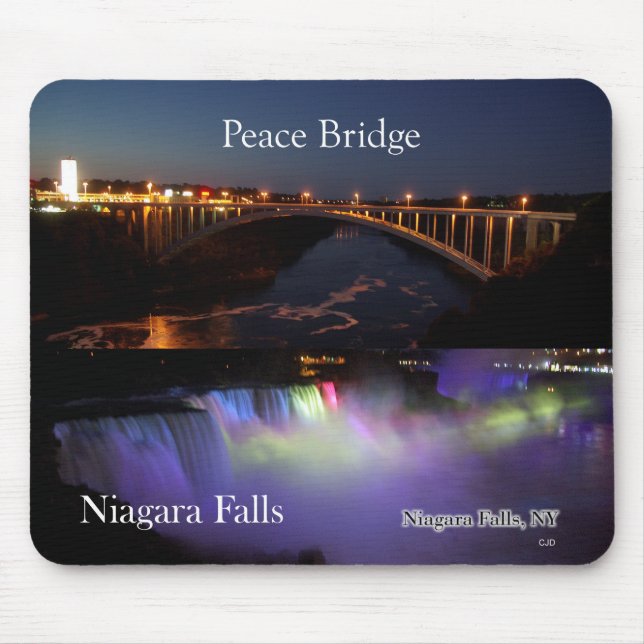 Niagara Falls & Peace Bridge mousepad Musmatta (Framsidan)
