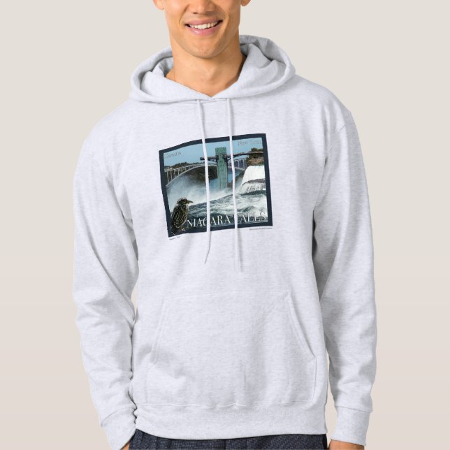 Niagara Falls Poster Hoodie (Framsida)