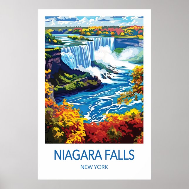 Niagara Falls Reseposter Poster (Framsidan)