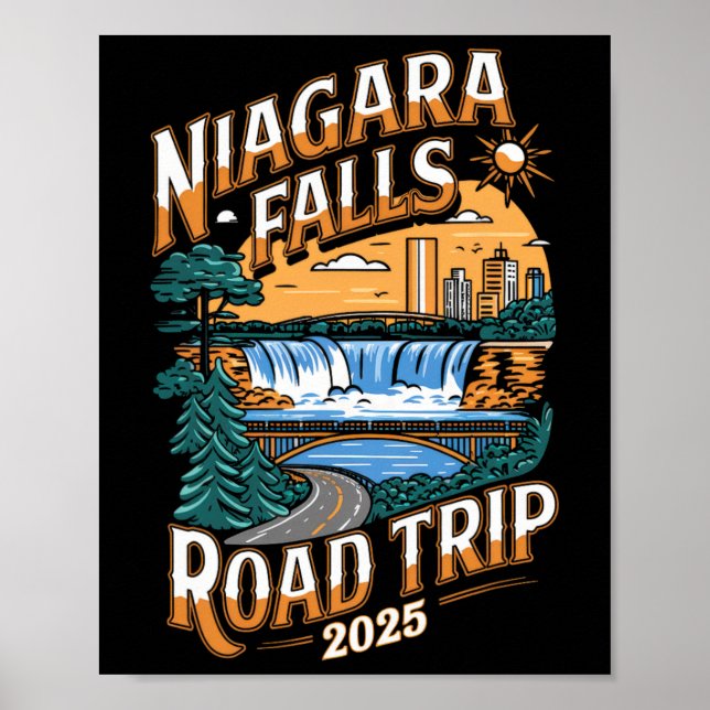 Niagara Falls Road Resa 2025 - sommaruppehåll Poster (Framsidan)