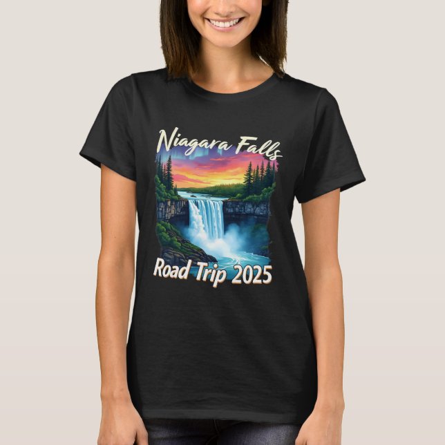 Niagara Falls Road Resa Family Vacation Resa Manar T Shirt (Framsida)