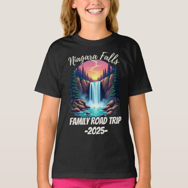 Niagara Falls Road Resa Family Vacation Resa Manar T Shirt (Framsida)
