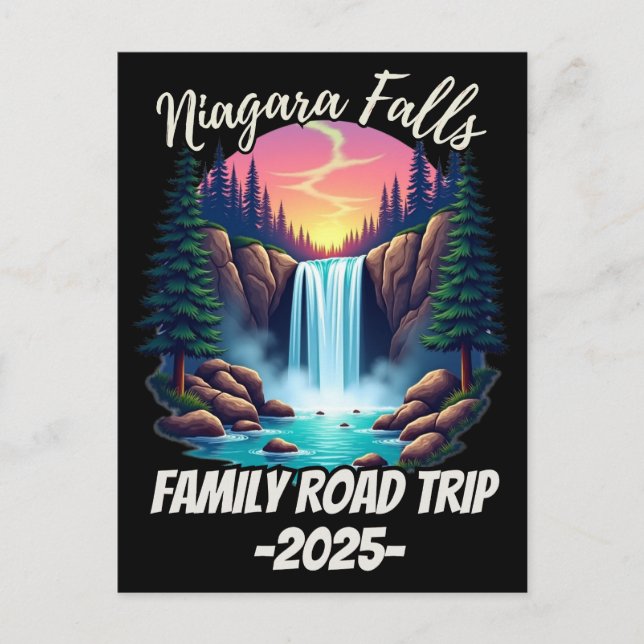 Niagara Falls Road Resa Family Vacation Resa Manar Vykort (Framsida)