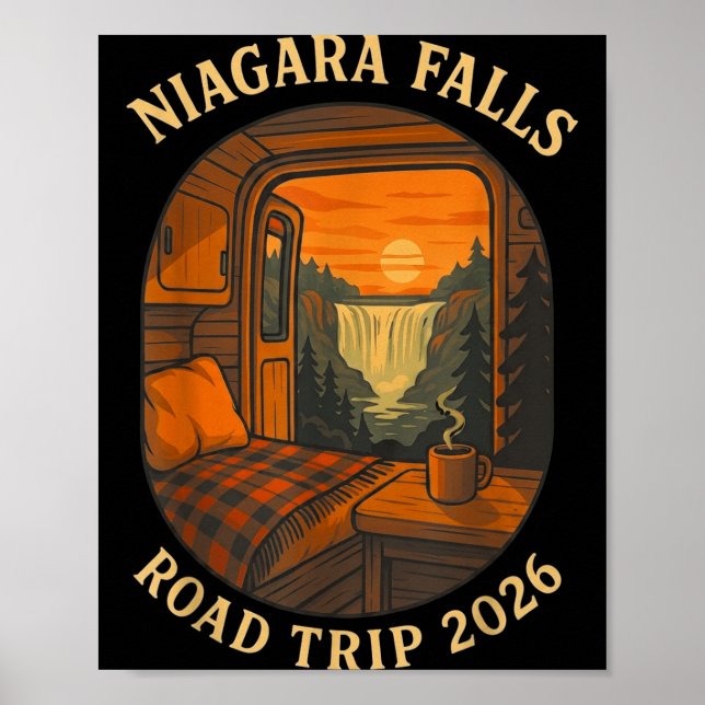 Niagara falls road trip 2026 sommarlov poster (Framsidan)