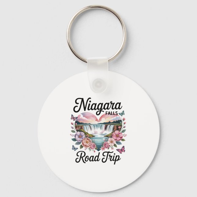 Niagara Falls Road Trip Sommarutflykt Souvenir W Nyckelring (Framsida)