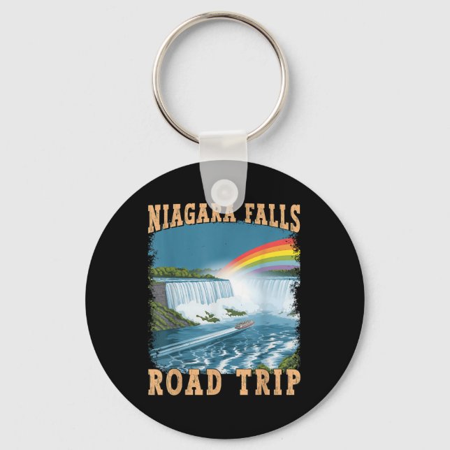 Niagara Falls Road Trip Souvenir Sommar Semester N Nyckelring (Framsida)