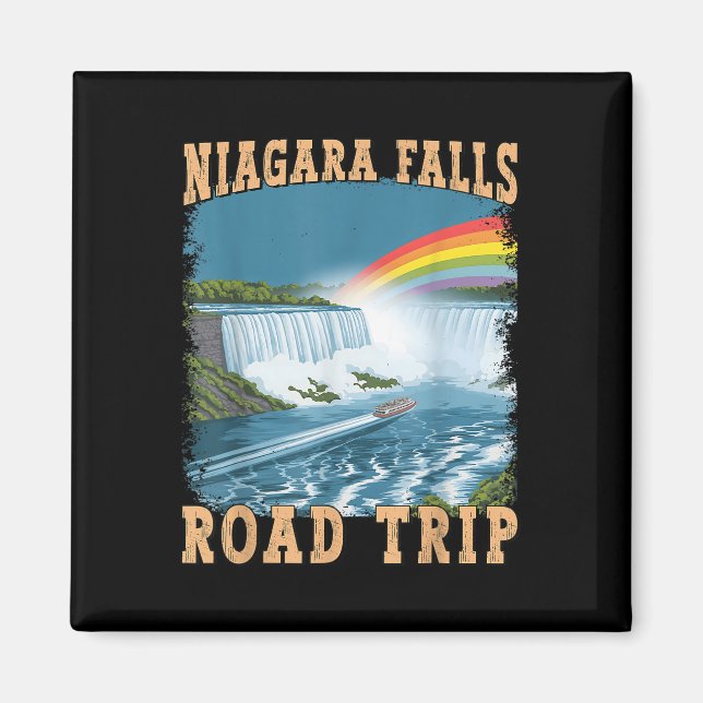 Niagara Falls Road Trip Souvenir Sommarutflykt N Magnet (Framsidan)