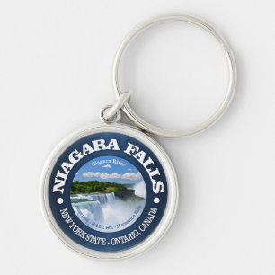 Niagara Falls Rund Silverfärgad Nyckelring