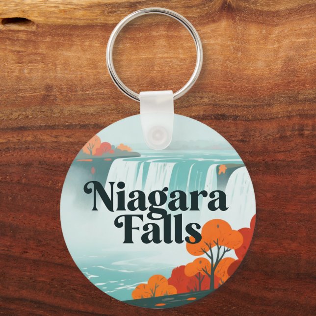 Niagara Falls Ryggsäcksknapp Nyckelring (Framsida)