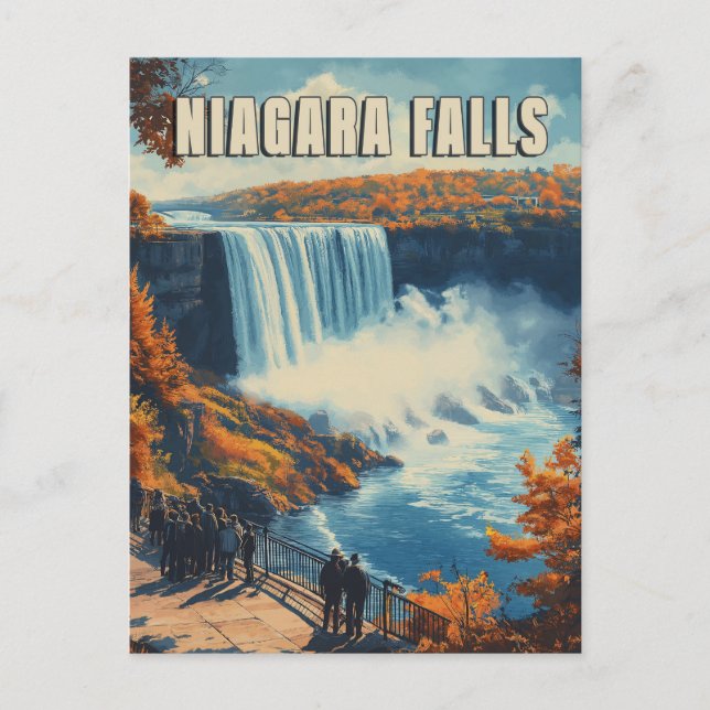 Niagara Falls: Storslagen vattenfallslandskap Vykort (Framsida)