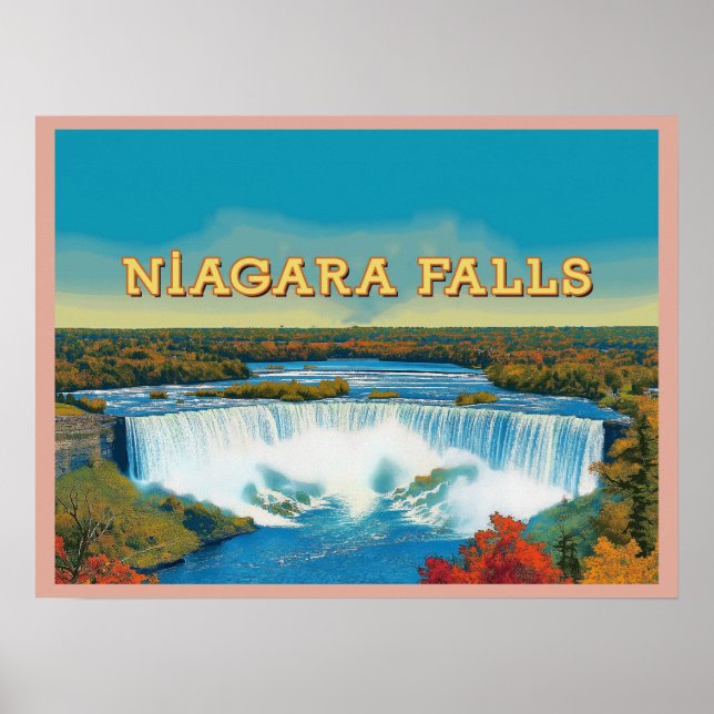Niagara Falls - Stunning Waterfall liggande Poster (Framsidan)