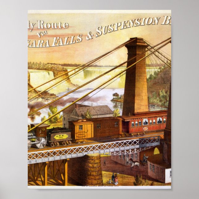 Niagara Falls Tåg Travel Poster (Framsidan)