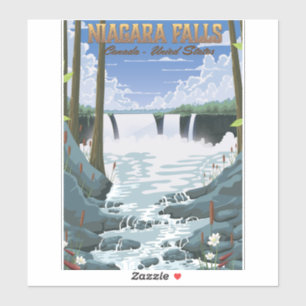 Niagara Falls Travel-affisch Klistermärken