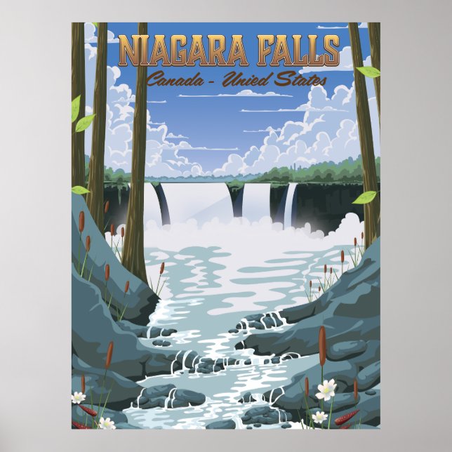 Niagara Falls Travel-affisch Poster (Framsidan)