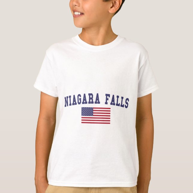 Niagara Falls US flagga Tee (Framsida)