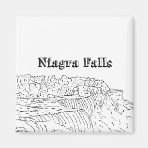 Niagara Falls Vacation Teckning Vacation Art Trave Magnet