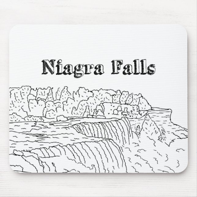 Niagara Falls Vacation Teckning Vacation Art Trave Musmatta (Framsidan)