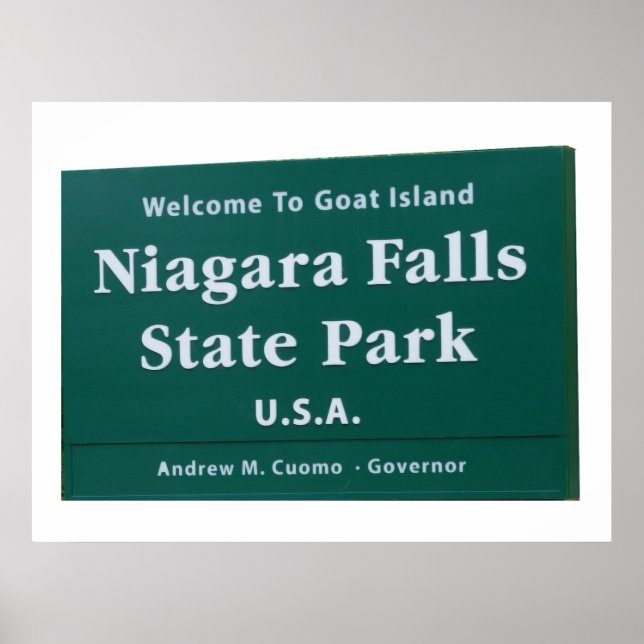 Niagara Falls välkomstskylt Poster (Framsidan)